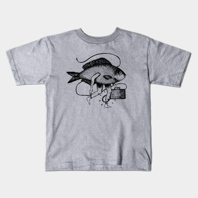 Hooked Kids T-Shirt by popcornpunk